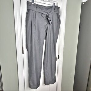 Anne Klein Women’s Classic Gray Belted Paperbag Trouser EUC 6